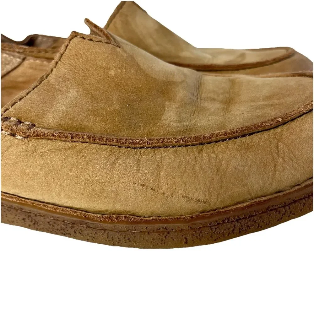 Born Men’s 9M Tan Suede Slip-On Loafers Casual Comfort Driving Moc Style